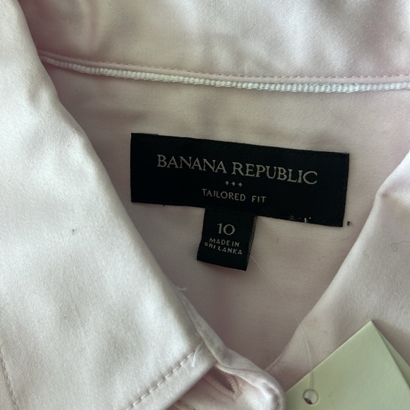 Banana Republic Tailored Fit Button Front Shirt Women’s Pink - Picture 8 of 9